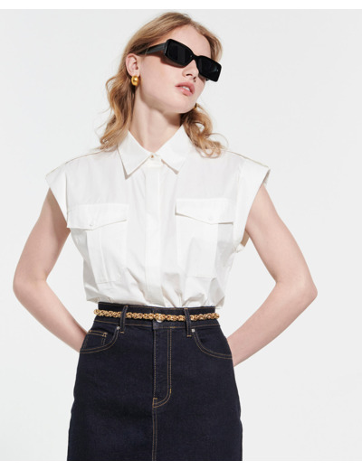 Chemise Calvia Blanc en Coton