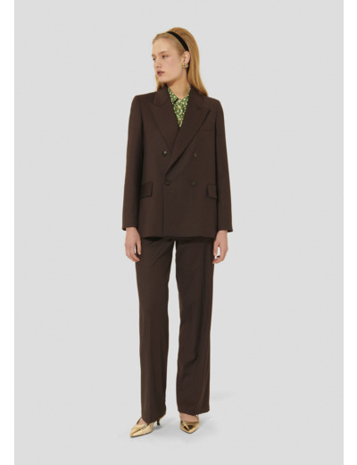 Veste Valson Chocolat en Laine Vierge