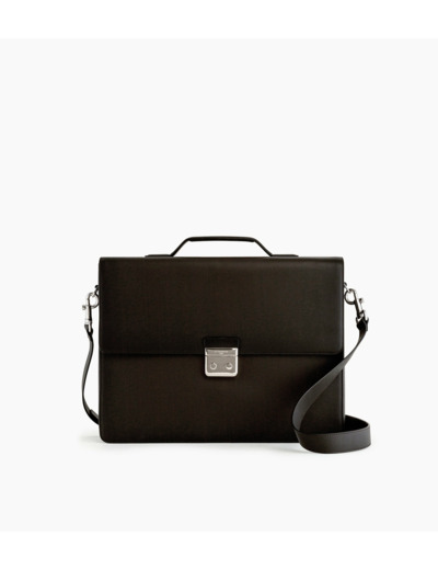 Serviette 1 soufflet Albert en cuir lisse