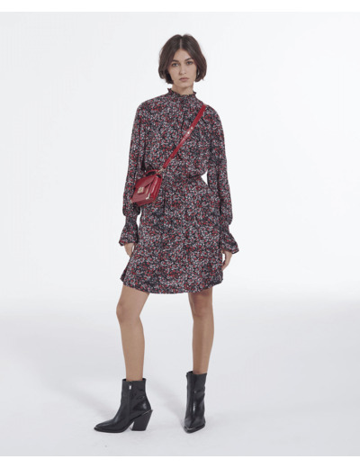 Robe Col Et Manches Smockes