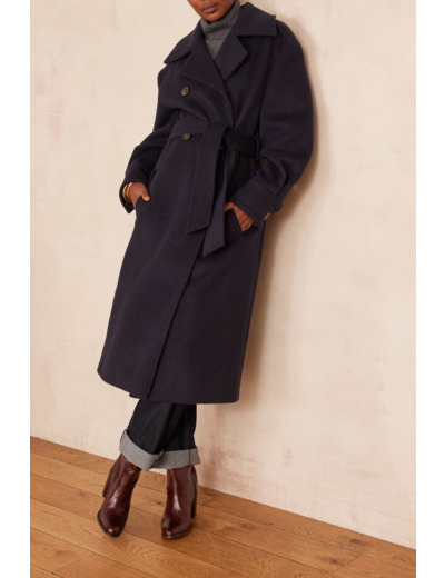 Manteau long en laine DJOVANNI