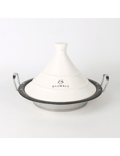 TAJINE inox 30cm avec couvercle en céramique