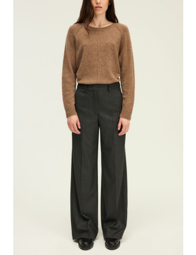 Pantalon large à fines rayures et lurex - CLEM