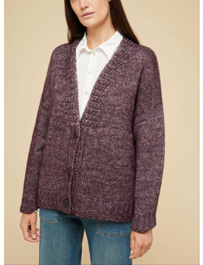 Cardigan aubergine