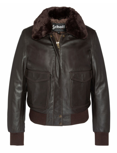 Blouson aviateur 100% cuir d'agneau LCW9185 SCHOTT
