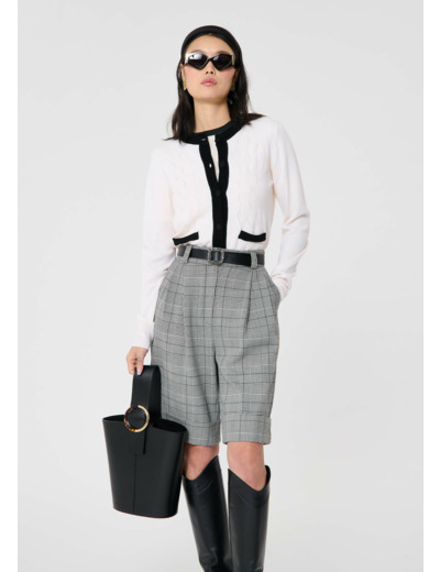 Gilet Granville Ecru en Laine Merinos Extrafine