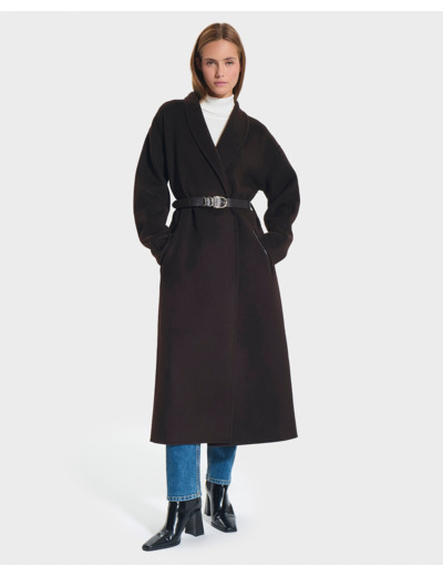 Manteau Minesotan Chocolat en Laine