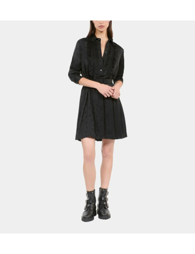 Robe Courte Jacquard Noir black