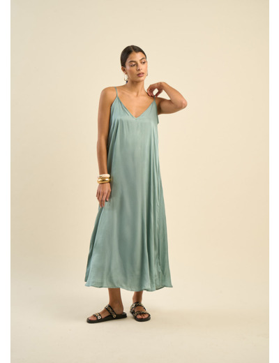 Robe longue à bretelles
