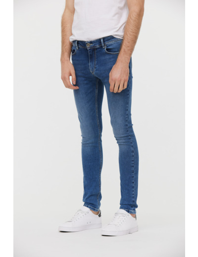 Denim skinny fit, jambe très ajustée, effet "seconde peau", taille medium
