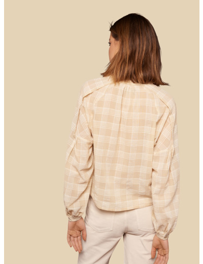 Chemise carreau ecru