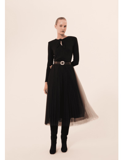 Jupe Juillet Noir en Polyester