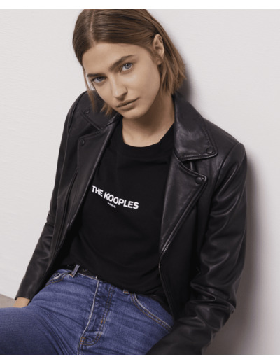 T-Shirt Avec Print Kooples Sur L'Avant black