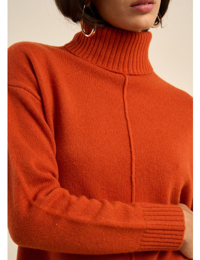 Pull à col roulé en laine