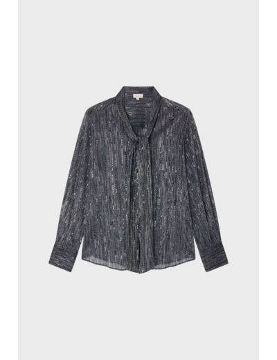 Top en lurex et col lavallière - BRUNA