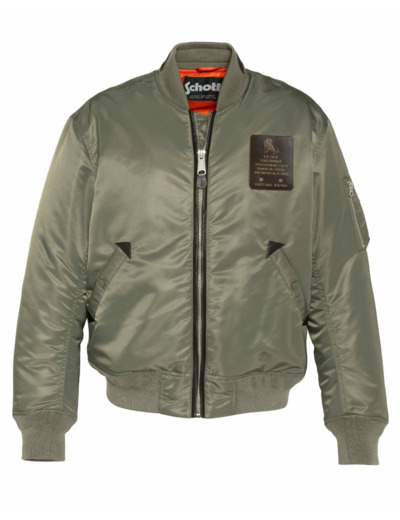 Bomber avec empiècements cuir B40RS SCHOTT