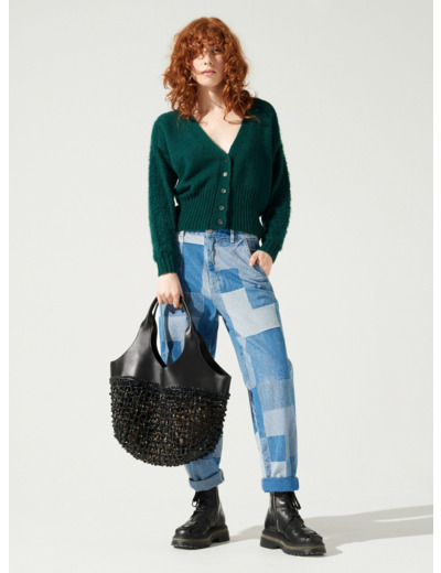 Cardigan alocasia black velvet