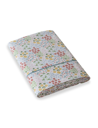 Drap plat Prairie| Linge de lit percale | Tradition des Vosges