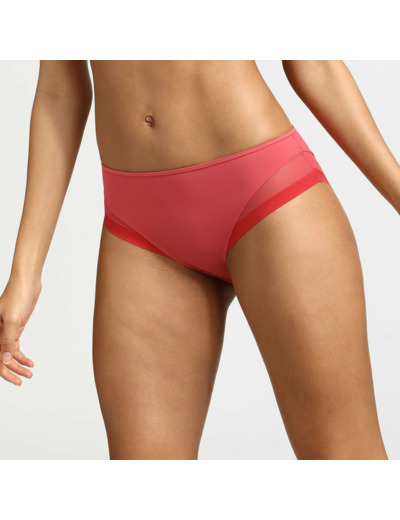 Slip femme en microfibre et tulle rose gourmand Generous Dim