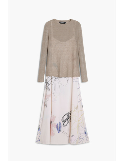 Robe À Manches Longues En Maille – Femme