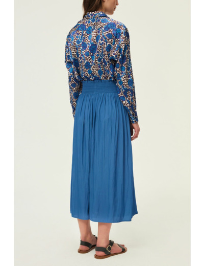 Jupe midi à smocks - DAPHNEE