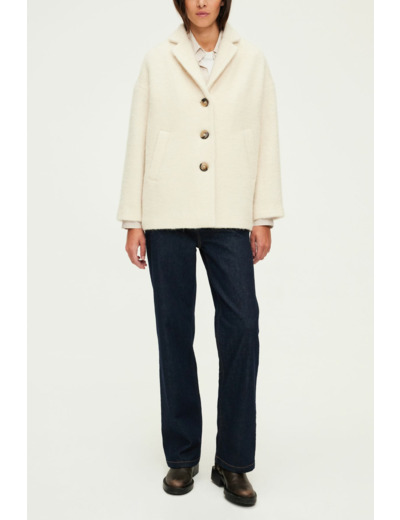 Manteau court écru - LUCIENNE