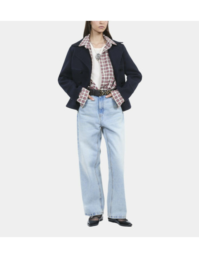 Caban Court Bleu Marine bleu