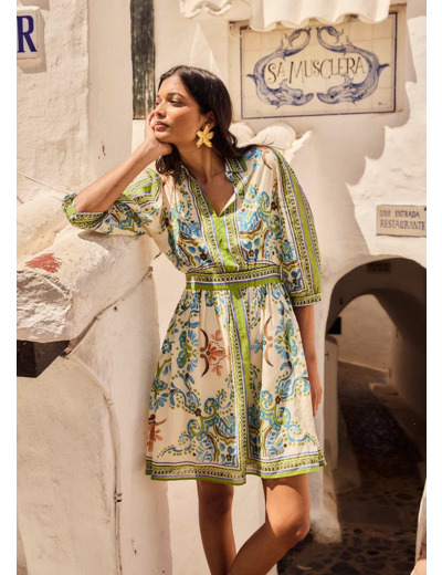 Robe imprimée cachemire