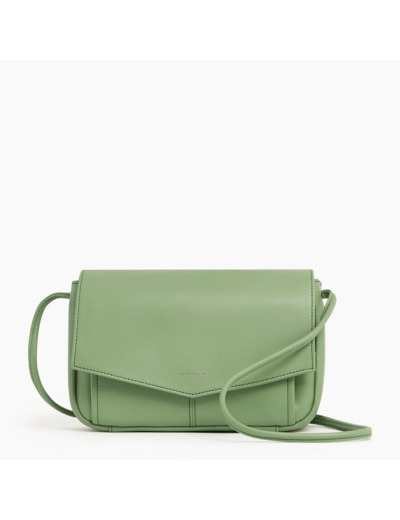 Pochette avec bandoulière amovible Charlotte en cuir lisse