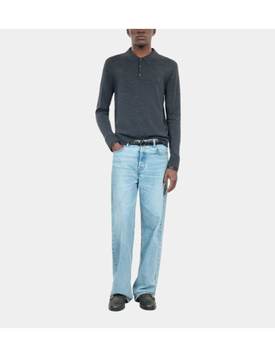 Pull En Laine Gris anthracite melange