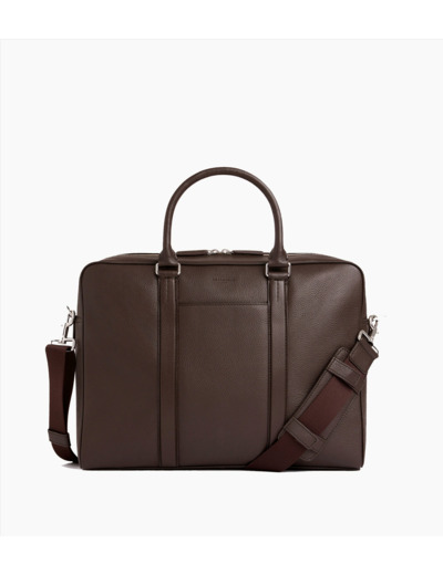 Porte documents 15" Charles en cuir grainé grand modèle