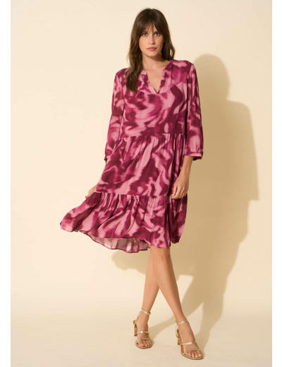 Robe imprimée avec volants