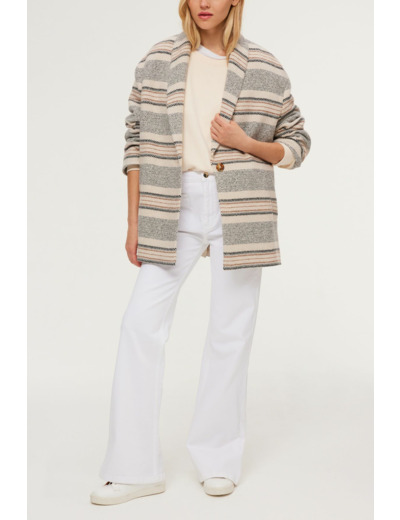Manteau court rayé - NATASHA