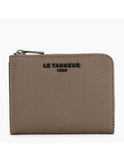Porte monnaie zip en L Emile en cuir monogramme