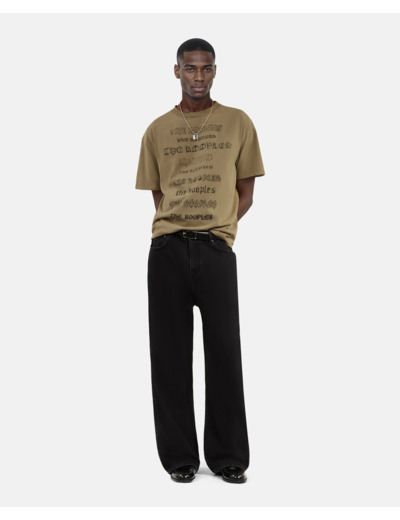 T-shirt manches courtes avec print light brown