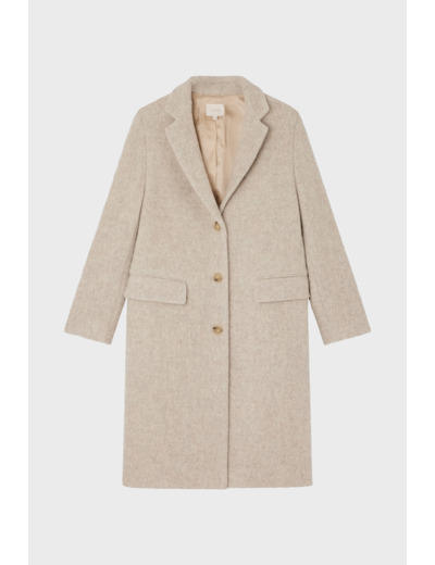 Manteau droit en laine - LORELIA