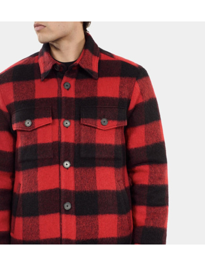 Blouson Style Surchemise À Carreaux red / black
