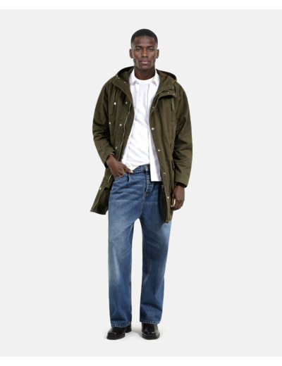 Parka delave taille avec lacet kaki