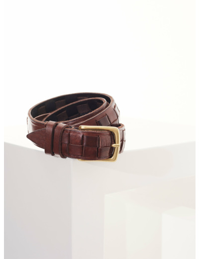 Ceinture en cuir marron