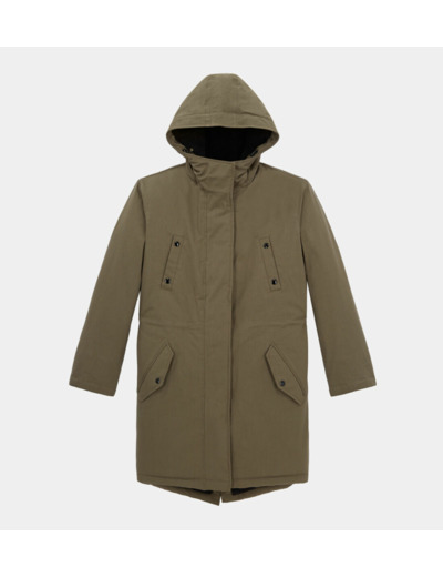 Parka Doublee De Faux Mouton algue