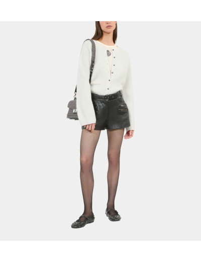 Cardigan En Alpaga Et Laine Écru ecru