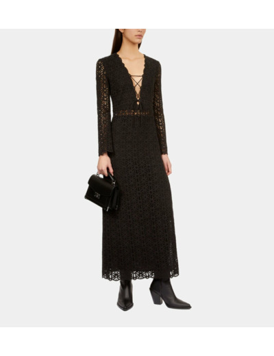 Robe Longue Noire En Guipure black