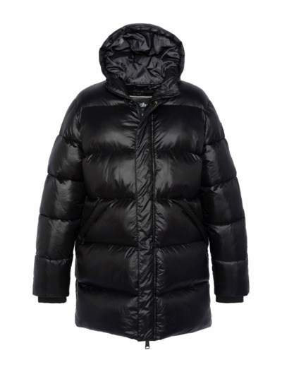 Doudoune longue brillante à capuche IVAN SCHOTT