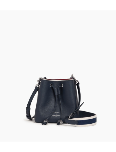 Mini sac seau Ines de la Fressange en cuir grainé