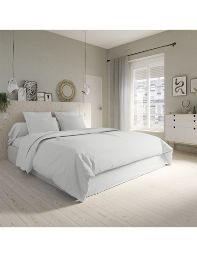 Housse de couette Studio Coton Gris Perle