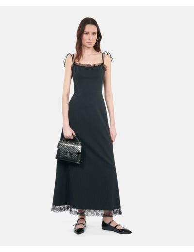 Robe Longue Noire Avec Dentelle black