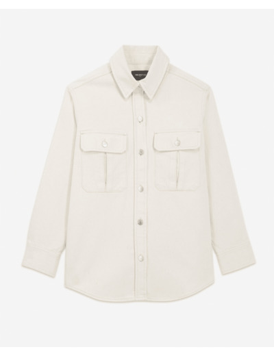 Chemise Oversize Naturel En Denim beige melange