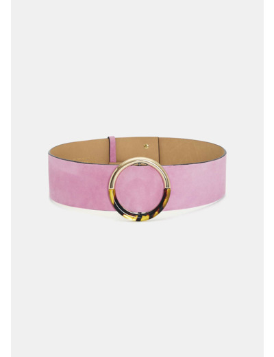 Ceinture Lauren rose en velours