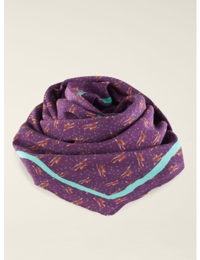 Foulard violet chardon