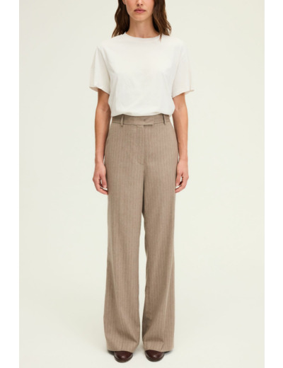 Pantalon large à fines rayures - CINDELLE